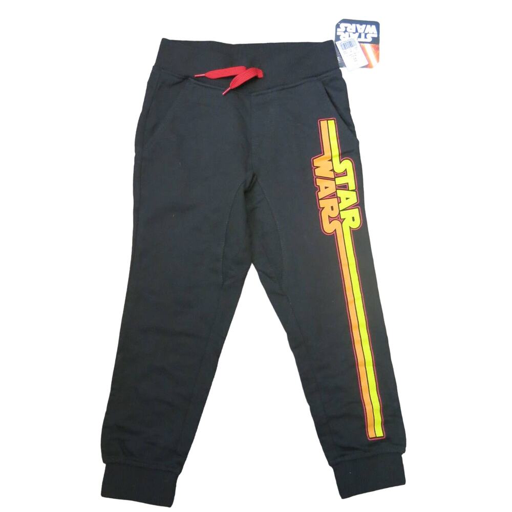 DISNEY STAR WARS *NWT* Sweat Pants Youth XS Casual Active Wear Pjs Joggers Black